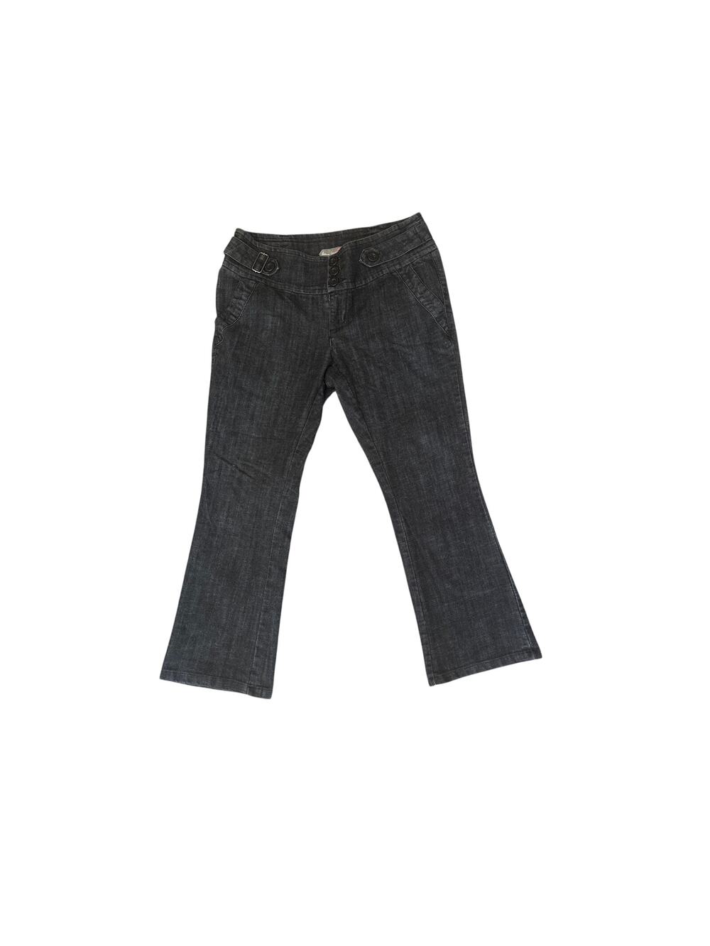 Boom Boom Jeans Dark Wash Sailor Button Y2K Bootcut High Rise Denim Jeans